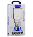 Cargador USB x 2 Ewtto 4,8A con cable micro USB