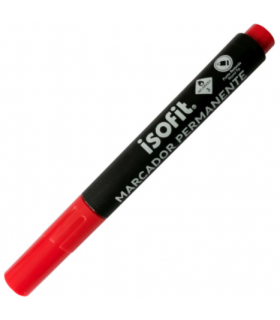 Plumón permanente Rojo Isofit