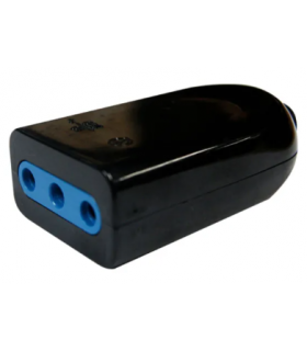 Enchufe hembra volante negro de 10A