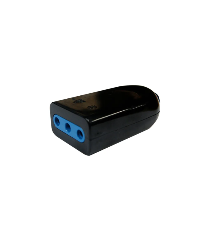Enchufe hembra volante negro de 10A