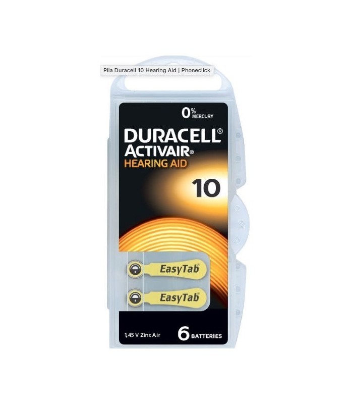 Pila 10 Duracell para audifono