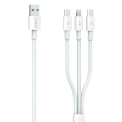 Cable USB x 3 Tipo C, Iphone y Micro Usb 3A