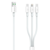 Cable USB x 3 Tipo C, Iphone y Micro Usb 3A
