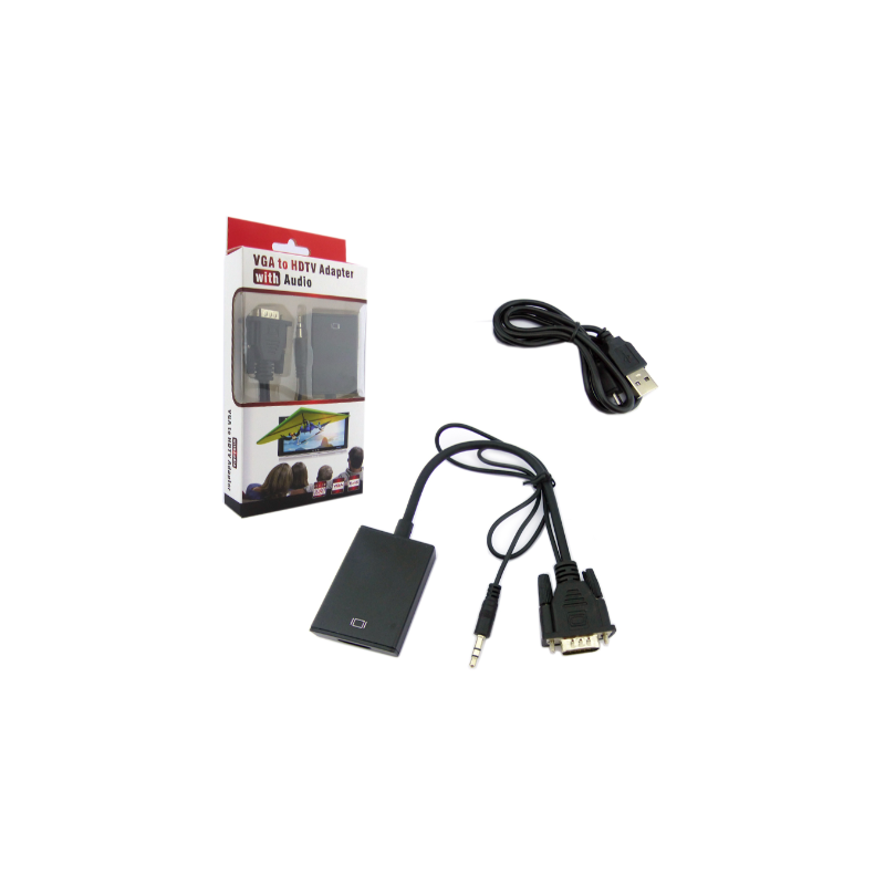 Adapador VGA a HDMI con audio