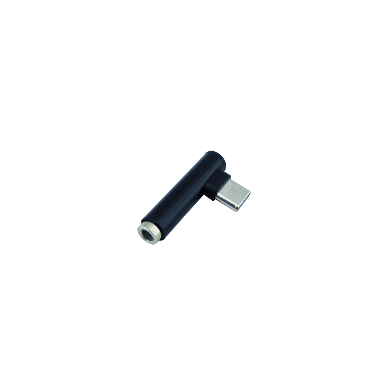 Adaptador Tipo-C a Jack 3.5 Curvo Para Audio.