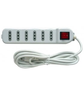 Alargador 5 tomas de 3 metros con Interruptor