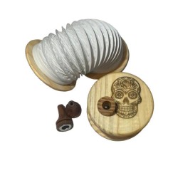 Bong Artesanal de Madera con Tapa Decorativa