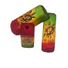 Pipa Artesanal Rasta de Madera — Diseño Bob Marley Grabado