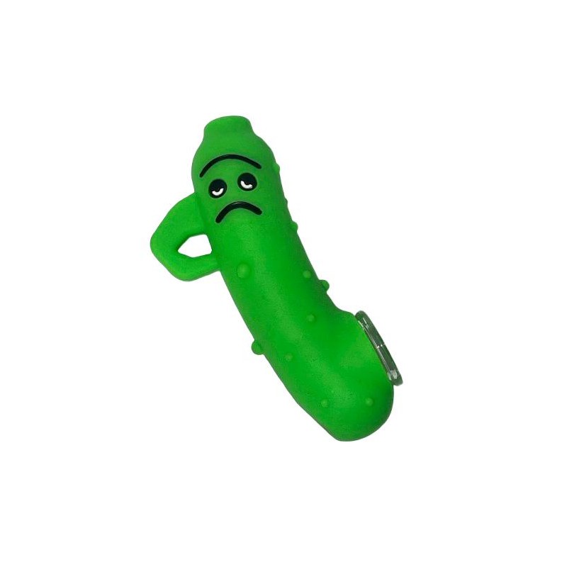 Pipa “Pickle Mood” de Silicona — Edición Caritas con Cazoleta de Vidrio