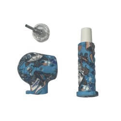 Pipa de Silicona Premium con Cazoleta de Vidrio | Diseño Ilustrado y Resistente