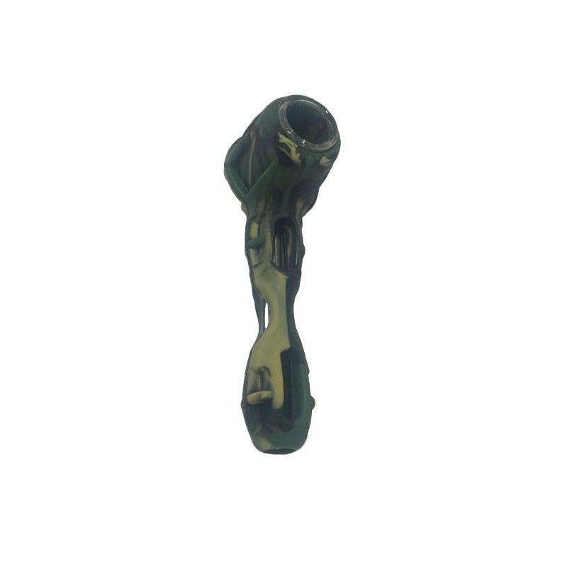 Pipa de Silicona Reforzada con Cazoleta de Vidrio | Diseño Multicolor Antigolpes