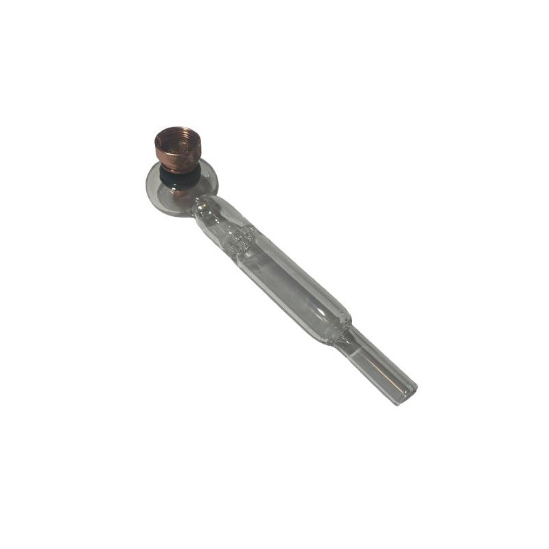 Pipa de Vidrio Cobre con Quemador | Pipa Portátil para Hierbas