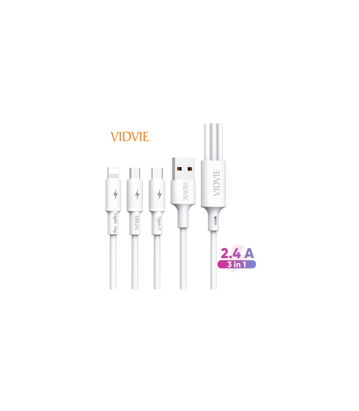 Cable USB y TipoC, Micro USB y Lightning