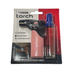 Kit Soplete Ronson Torch Recargable + Gas Butano – Seguridad y Precisión