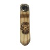 Pipa de Madera Artesanal – Diseño Calavera Mexicana