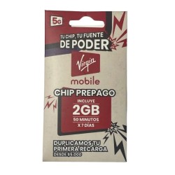Chip Virgin Mobile Prepago 5G - ¡Tu Fuente de Poder con Regalo de Bienvenida!