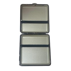 Cigarrera Metálica Diseño Nativo Americano – Estuche Rígido con Doble Sujeción Abierta