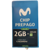 Chip Prepago Movistar 2GB + 100 minutos