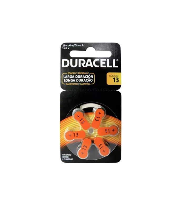 Pila 13 Duracell para audifono