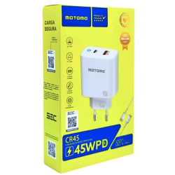 Cargador 45w Motomo C/cable tipo C