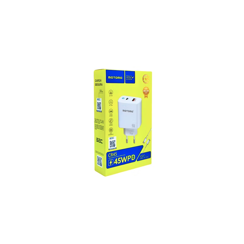 Cargador 45w Motomo C/cable tipo C