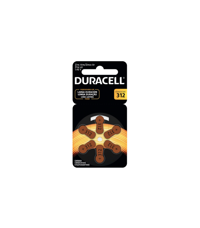 Pila 312 Duracell para audifono