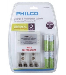 Cargador de pilas AA/AAA y baterias