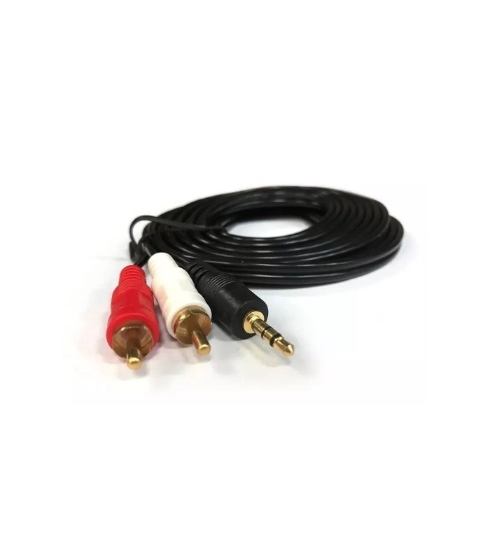 Cable 2x1 Plush 3,5 a Rca Stereo de 2,6metros