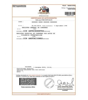 Certificado de Antecedentes con Activacion de clave unica