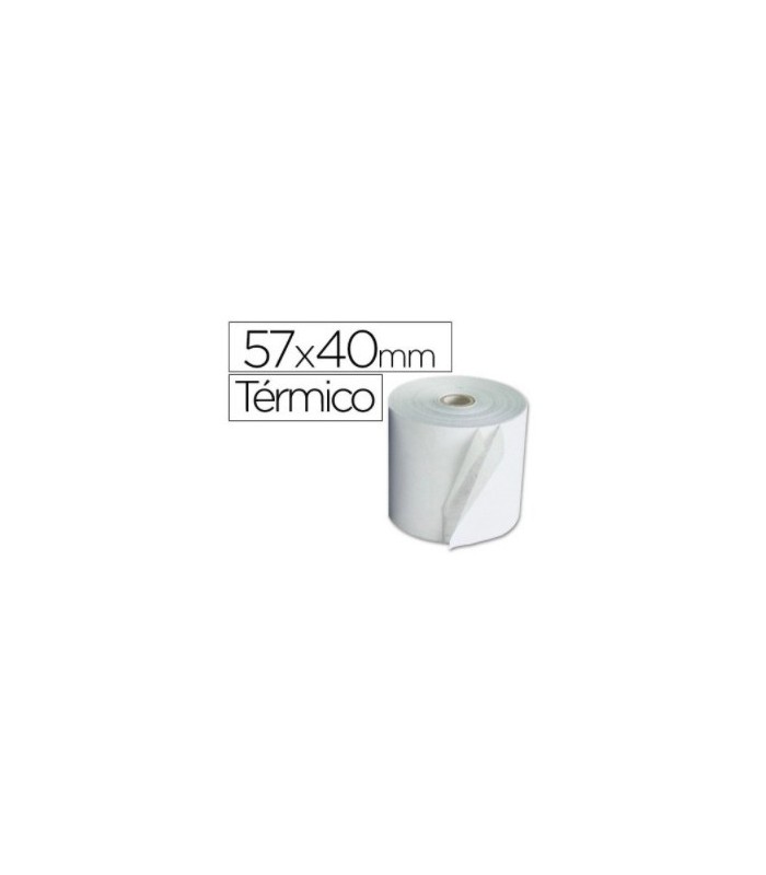 Papel termico 57mm x 40mm