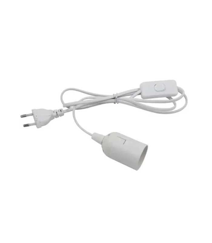 Portalamparas con interruptor y enchufe