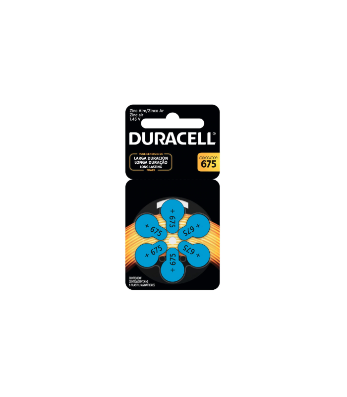 Pila 675 Duracell para audifono
