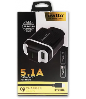 Cargador rápido USB 5.1A Ewtto