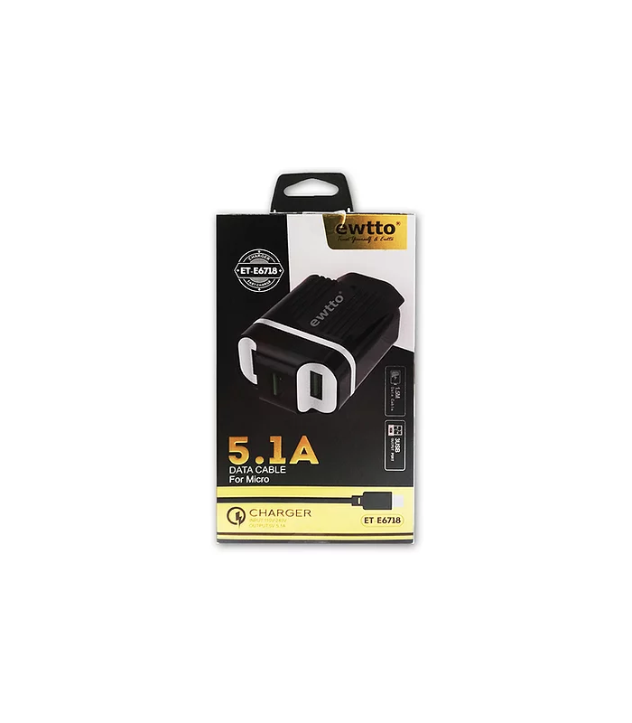 Cargador rápido USB 5.1A Ewtto