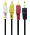 Cable RCA 3x3 de 1,5m.