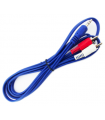 Cable 2x1 Plush 3,5 a Rca Stereo de 1,5metros